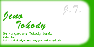 jeno tokody business card